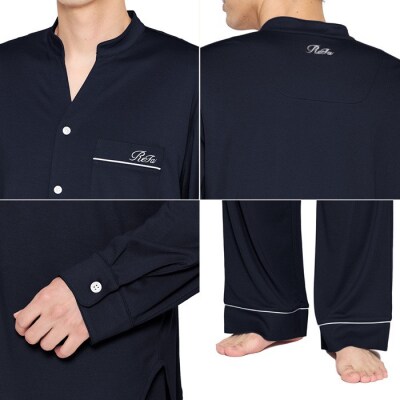 【ベージュ S】リファ バイタルテック モイストスムース スタンドカラースリープウェア/MEN