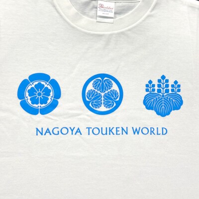 オリジナル【三英傑家紋Tシャツ】Mサイズ(ホワイト)/名古屋刀剣博物館