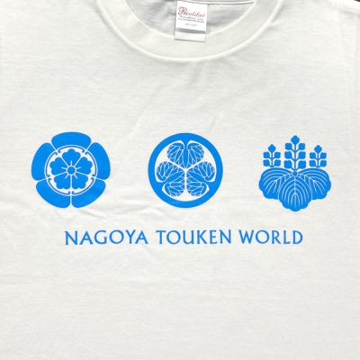 オリジナル【三英傑家紋Tシャツ】Lサイズ(ホワイト)/名古屋刀剣博物館