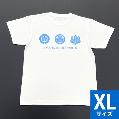 オリジナル【三英傑家紋Tシャツ】XLサイズ(ホワイト)/名古屋刀剣博物館