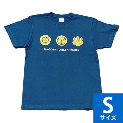 オリジナル【三英傑家紋Tシャツ】Sサイズ(ネイビー)/名古屋刀剣博物館