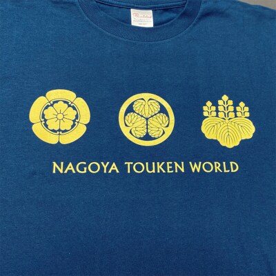 オリジナル【三英傑家紋Tシャツ】Sサイズ(ネイビー)/名古屋刀剣博物館