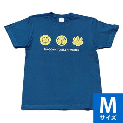 オリジナル【三英傑家紋Tシャツ】Mサイズ(ネイビー)/名古屋刀剣博物館