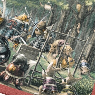 オリジナル【動物合戦絵巻フェイスタオル】第五紙/名古屋刀剣博物館