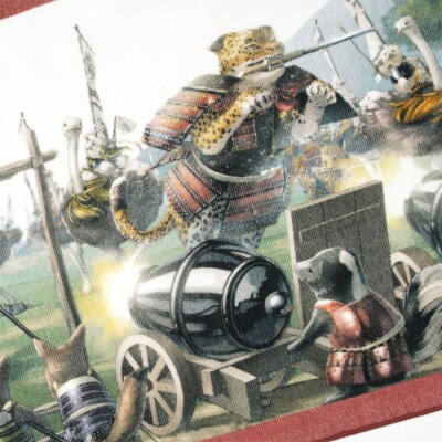 オリジナル【動物合戦絵巻フェイスタオル】第五紙/名古屋刀剣博物館