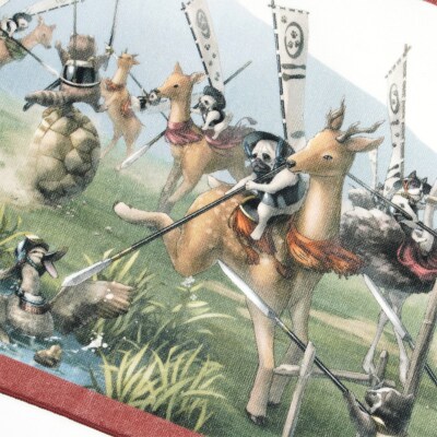 オリジナル【動物合戦絵巻フェイスタオル】第六紙/名古屋刀剣博物館