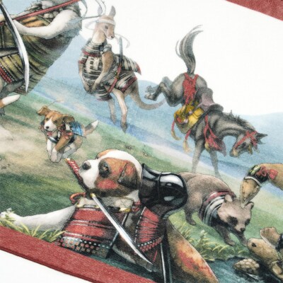 オリジナル【動物合戦絵巻フェイスタオル】第八紙/名古屋刀剣博物館