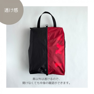【Lサイズ・赤】軽量ナイロン登山靴ケース　　シューズケース　着替えポーチ