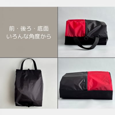 【Lサイズ・赤】軽量ナイロン登山靴ケース　　シューズケース　着替えポーチ