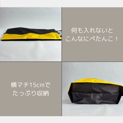 【Lサイズ・黄色】軽量ナイロン登山靴ケース　　シューズケース　着替えポーチ