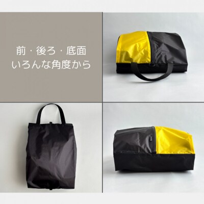 【Lサイズ・黄色】軽量ナイロン登山靴ケース　　シューズケース　着替えポーチ
