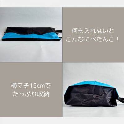 【Lサイズ・水色】軽量ナイロン登山靴ケース　　シューズケース　着替えポーチ