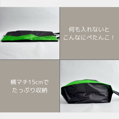 【Lサイズ・緑】軽量ナイロン登山靴ケース　　シューズケース　着替えポーチ