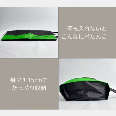 【Lサイズ・緑】軽量ナイロン登山靴ケース　　シューズケース　着替えポーチ