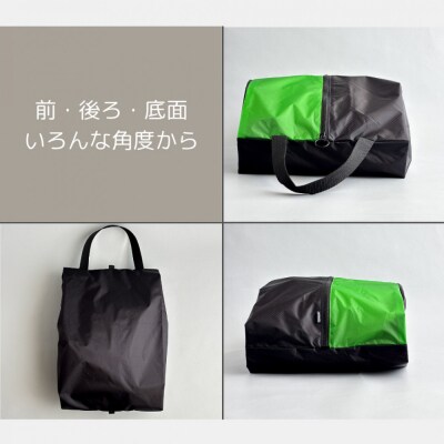 【Lサイズ・緑】軽量ナイロン登山靴ケース　　シューズケース　着替えポーチ