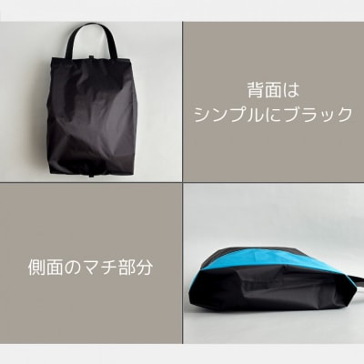 【Mサイズ・水色】軽量ナイロンシューズケース　着替えポーチ　上靴袋