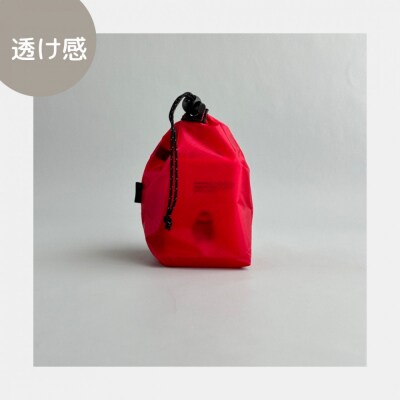 【XS 0.5L・赤】　手のひらサイズの軽量ナイロン巾着袋