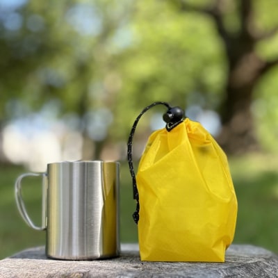 【XS 0.5L・黄色】　手のひらサイズの軽量ナイロン巾着袋