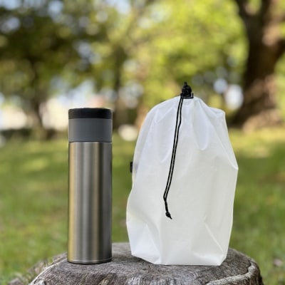 【M・3L・白】　大きめナイロン巾着袋　スタッフバッグ　スタッフサック