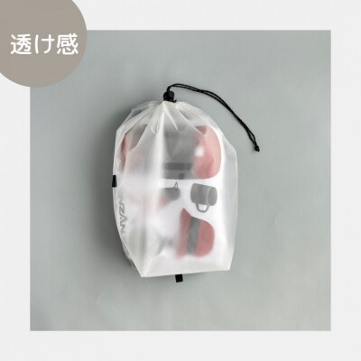 【M・3L・白】　大きめナイロン巾着袋　スタッフバッグ　スタッフサック