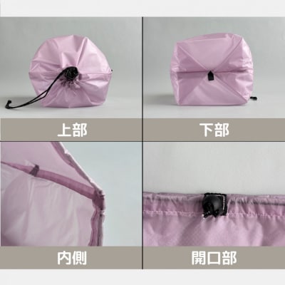 【M・3L・ラベンダー】　大きめナイロン巾着袋　スタッフバッグ　スタッフサック