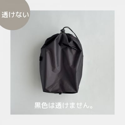 【M・3L・黒】　大きめナイロン巾着袋　スタッフバッグ　スタッフサック