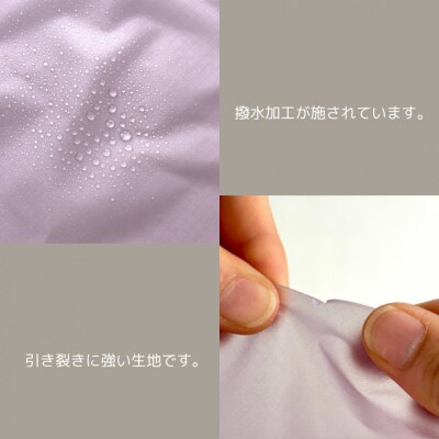 【L・5L・薄紫】 大きめナイロン巾着袋　スタッフバッグ　スタッフサック