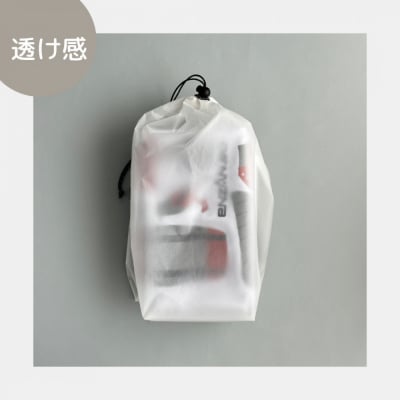 【L・5L・白】 大きめナイロン巾着袋　スタッフバッグ　スタッフサック