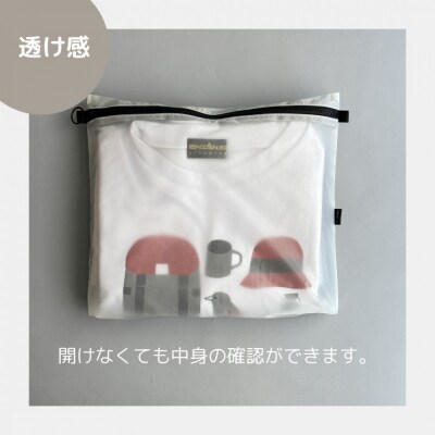 【白】B5が入る軽いナイロンフラットポーチ　バッグインポーチ