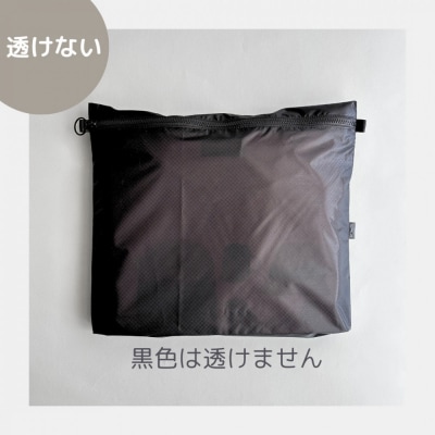 【黒】B5が入る軽いナイロンフラットポーチ　バッグインポーチ