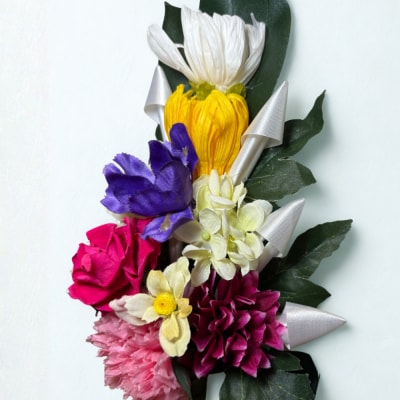 国家検定一級デザイナーのプリザーブドフラワー仏花1基　M