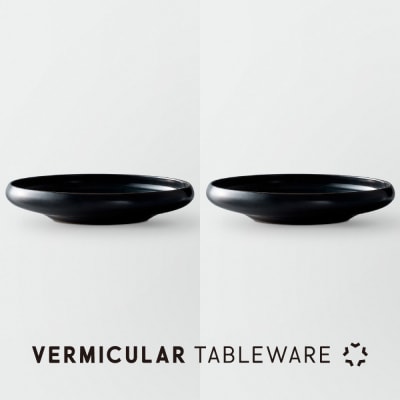 Tableware Shallow Bowl Curveペアセット21cm 藍墨
