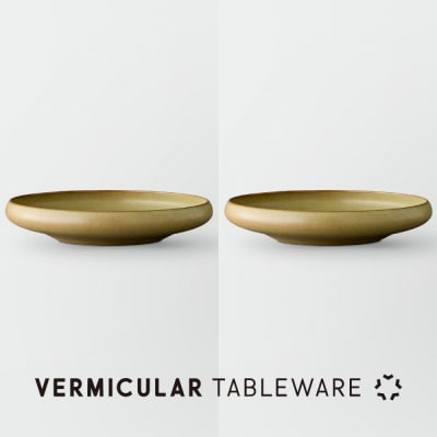 Tableware Shallow Bowl Curveペアセット21cm 鶯