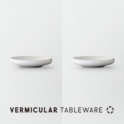 Tableware Shallow Bowl Curveペアセット15cm 乳白