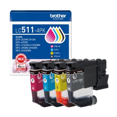 【ブラザー　純正インクカートリッジ LC511-4PK】