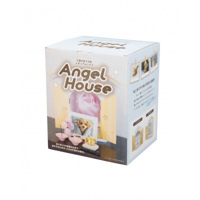 ペット用仏壇 AngelHouse天使のおうち型仏壇　ピュアホワイト