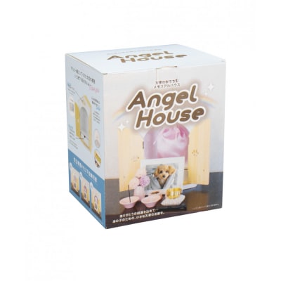 ペット用仏壇 AngelHouse天使のおうち型仏壇　クリームイエロー