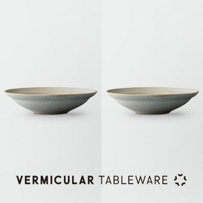 Tableware Shallow Bowl Rimペアセット21cm 霞