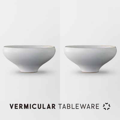 Tableware Deep Bowl Curveペアセット18cm 乳白