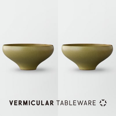 Tableware Deep Bowl Curveペアセット18cm 鶯