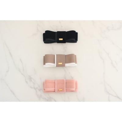 リボンバレッタ　【ピンク】