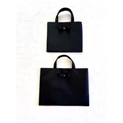 リボントートバッグ　【Sサイズ・ブラック】