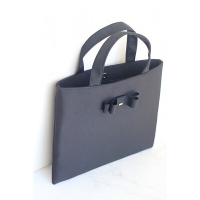 リボントートバッグ　【Sサイズ・グレー】