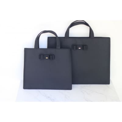 リボントートバッグ　【Lサイズ・ブラック】