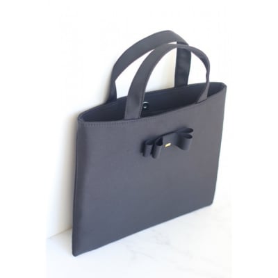 リボントートバッグ　【Lサイズ・グレー】