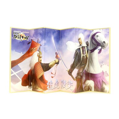 オリジナル【戦国武将6曲ミニ屏風】龍虎激突-上杉・武田-/名古屋刀剣博物館