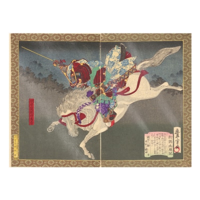 オリジナル【レプリカ浮世絵(2枚絵)歌川豊宣作「新撰太閤記 秀吉」】/名古屋刀剣博物館