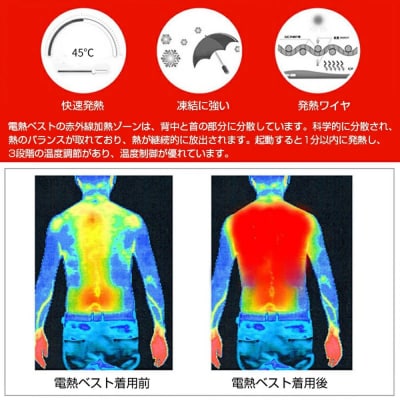 ★Lサイズ★【バッテリーは別売り】 電熱ジャケット 電熱ベスト