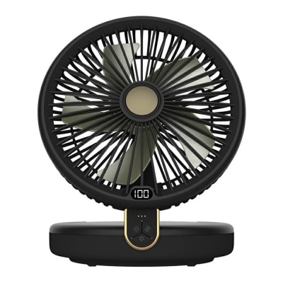 【ブラック】扇風機 多機能 デスクランプ ファン 卓上 壁掛け 2WAY仕様