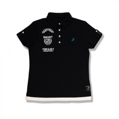 BUNCUREY　ゴルフウェア　半袖ポロシャツ(BL23SS-01-505)ブラック/サイズ1
